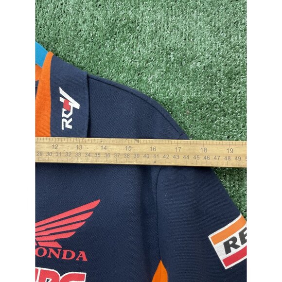 Official 93 Repsol Honda Team Blue Orange Polo Shirt 22 18502 Size XL youth - Picture 10 of 12